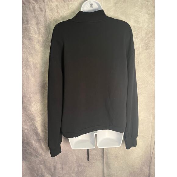 Varley Black Funnel Neck Sweatshirt Women’s Small – Drawstring Hem Luxe Pullover - Picture 2 of 8